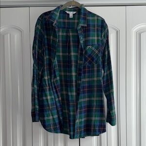 WOMEMS OLD NAVY PLAID BUTTON DOWN SHIRT